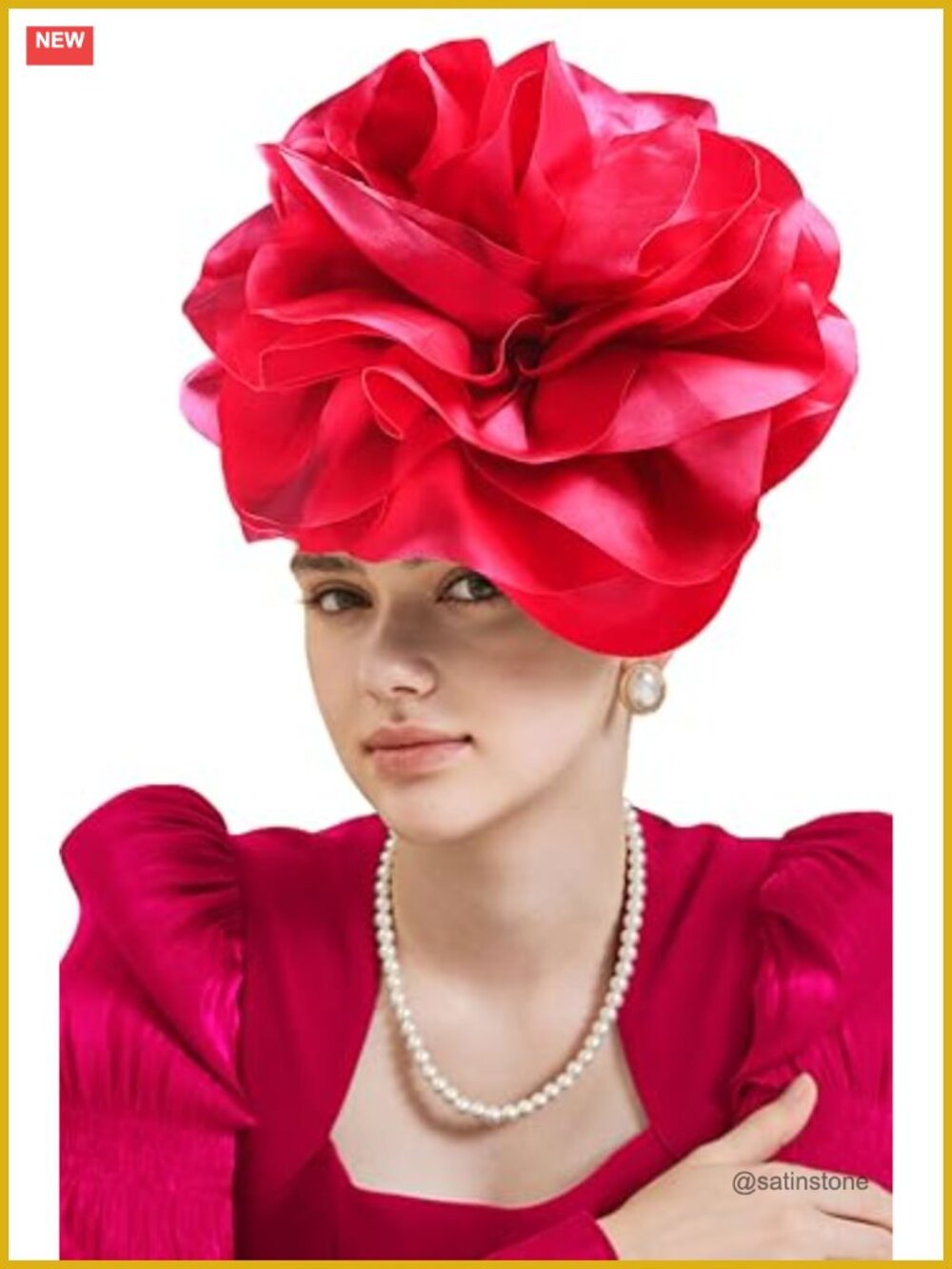 Gionforsy Flower Fascinator Hat Tea Party Wedding Occasion Headpiece